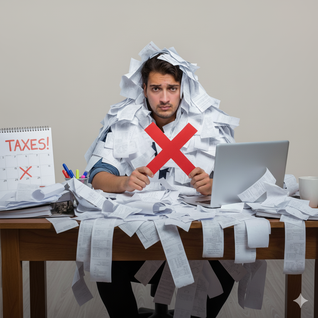 Spreadsheet before Book-keeper.ai with manual data entry